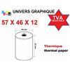 UNIVERS GRAPHIQUE UniversGraphique 10 x Rotoli di Carta Termica 57 x 46 mm Bianchi senza BPA