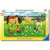 Ravensburger - Animali Della Fattoria, Puzzle 3+ Anni, 15 Pezzi Con Cornice | Puzzle educativo Animali della Fattoria con 15 pezzi e cornice inclusa, ideale per bambini dai 3 anni e come idea regalo.