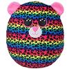 TY - Morbido Peluche Cuscino - Squish a Boos - Leopardo - Multicolore Arcobaleno - Dotty - Ottima Idea Regalo per Grandi e Bambini - Ideale per Ogni Occasione - 22 cm- 39286