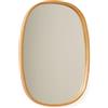 Dmora Specchio Neroli 38x55h cm Marrone Rovere Forma Ovale Tipologia a Parete, Colore Struttura Trasparente