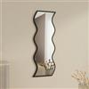Dmora Specchio Mivili 40x120h cm Nero Forma Rettangolare Tipologia a Parete, Colore Struttura Trasparente