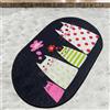 Dmora Tappeto da Bagno Luzzara 80x100 cm Multicolore Lavabile in Lavatrice Forma Rettangolare, Antiscivolo