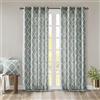 Madison Park Saratoga Tenda per finestra con filtro della luce, 1 pannello passacavi, tendaggi superiori/mantovana per soggiorno, camera da letto e dormitorio, 50 x 95 cm, Seafoam