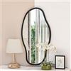 Dmora Specchio Mitiro 45x85h cm Nero Forma Ovale Tipologia a Parete, Colore Struttura Trasparente