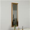 Dmora Specchio Mirera 30x90h cm oro Forma Rettangolare Tipologia a Parete, Colore Struttura Trasparente