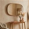 Dmora Specchio Neroni 55x38h cm Marrone Noce Forma Ovale Tipologia a Parete, Colore Struttura Trasparente
