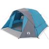 GPUTYGHN Tenda da campeggio per 4 persone, grigio-arancione, impermeabile, con copertura