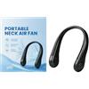 Generic Ventilatore da collo personale a 3 velocità | Ventilatore ricaricabile senza lama intorno al collo per papà mamma sport all'aperto viaggi estate campeggio compleanno