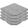 Doppler Lastra di granito, 50x50x4 cm, 25 kg, set da 1 pezzo | Lastra zavorra in pietra naturale con presa, resistente alle intemperie, zavorra singola per ombrelloni laterali