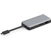 Digitus Docking station Digitus 100W per computer 3xUSB 3.2 Tipo C/ 7-Porte HDMI/RJ45/SD/MicroSD/PD Nero/Grigio [DA-70916]