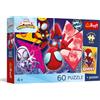 Trefl - Spidey and his Amazing Friends, Un'avventura straordinaria - Puzzle da 60 pezzi - con i personaggi del cartone animato, poster da collezione, per bambini dai 4 anni in su