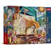 Trefl Premium Plus Quality - Puzzle Tea Time: Leopardi nello studio di pittura - 1000 pezzi, serie Dipinti nostalgici, per adulti e ragazzi dai 14 anni in su