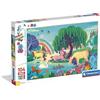 Clementoni Magic Garden of Unicorns - Puzzle per bambini da 104 pezzi grandi con illustrazione di giardino magico e unicorni, dai 4 anni in su, 25794