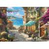 Schmidt Spiele 59624 Thomas Kinkade, Caffè sulla riviera italiana, puzzle da 1000 pezzi