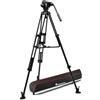 Manfrotto Testa video 502X Fluid con treppiede in alluminio a due gambe e croce centrale MS "