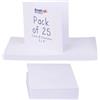 Craft UK Limited Craft UK 863 Confezione da 25 Biglietti e Buste 20,3 x 20,3 cm - Bianco