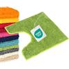 WohnDirect Tappeto Bagno Verde 45x45 cm sagomato Antiscivolo Microfibra | Sagomato per il WC, Si Adatta alla Tazza, Base in Poliestere, Confezione da 1 Pezzo, Linea Coordinabile