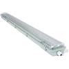 KOLORENO Plafoniera Stagna LED T8 2x120 cm - Grigia - per due tubi LED alimentati su un lato - Montaggio a soffitto - Illuminazione per officina e magazzino - Resistente a umidità e polvere