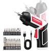 HYCHIKA BETTER TOOLS FOR BETTER LIFE HYCHIKA Avvitatore a Batteria, Avvitatore Elettrico 6 Nm Cacciavite Elettrico 3.6 V 2.0 Ah, Luce LED, Cavo di Ricarica USB, Adatto per Riparazioni Domestiche DIY