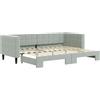 vidaXL Letto da giorno allungabile grigio chiaro 80x200 cm in velluto