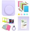 Clikoze Set di accessori per fotocamera istantanea: include custodia per fotocamera compatibile con Fujifilm Instax Mini 12, mini album book, specchio per selfie, adesivi per pellicola, filtri