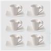 Villeroy & Boch Set 6 Tazzine con Piattino New Wave in Porcellana