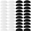 NiceLand 20 Paia Adesivi Naselli per Occhiali, Cuscinetti Nasali per Occhiali, Naselli Occhiali Silicone Adesiv Forma a D Stick su Silicone Morbido Antiscivolo (10 paia Trasparente + 10 paia Nero)
