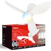 BRILONER - Ventilatore da soffitto con luce LED, telecomando, motore DC silenzioso con 3 velocità, CCT e luminosità regolabile, pale rimovibili, lampadario ventilatore da soffitto, 78 cm, bianco