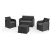 Keter Rosalie Lounge Set Graphite