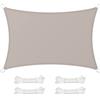 SONGMICS Vela Parasole 2 x 3 m, Rettangolare, Impermeabile | Tenda da Sole Poliestere Antistrappo, Colonna d'Acqua 665 mm, Anti UV 93%, Corde 2 m, Grigio, Collezione SHELD GSH23TP