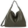 Mimì Muà Borsa Mimi Mua Verde Militare con Tracolla a Catena Intrecciata - Elegante Borsa Spalla Donna
