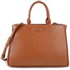 Jade' Borsa a mano donna Jade' con borchie - elegante in ecopelle marrone con tracolla