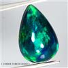 Egemdiamond Pera Cab AAA Floreale Flash Gioco Di Colore Cristallo Nero Opale 4.06ct 15x10mm