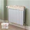 Generico 3PZ Copricalorifero Magico Elasticizzato in Beige, Estensibile da 40 a 80 cm e da 80 a 140 cm, Tessuto, Ecrù,Copri Termosifoni Copritermosifone Stoffa In Cotone Copricalorifero Elasticizzato