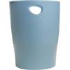 EXACOMPTA - Rif. 45370D - 1 cestino per carta con manici ECOBIN Autentik, grande capacità 15 litri, dimensioni 26,3 x 26,3 x 33,5 cm, per ufficio o casa, colore: blu grigio