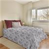 PENSIERI DELICATI Copriletto 220x280 cm, Telo Singolo 100% Cotone Pique, Ideale Come Telo Arredo, Coperta Salva Letto 1 Piazza e Mezza, Fantasia Rosa Grande Rossa, 100% Made in Italy
