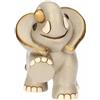 THUN, Elefante Elly in Ceramica Decorata a Mano, Versione Grande, 15 x 11.2 x 14.8 cm h