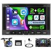 Ohradio Autoradio Android 15 2 DIN 7 per Peugeot 3008 Wireless CarPlay | 2GB+64GB. Compatibile con 5008, Citroen Partner, Berlingo (2010-2016). Android Auto, GPS, WiFi, AHD, Retrocamera, MIC