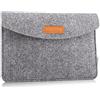 MoKo Borsa Sleeve in Feltro per Tablet 9-10 Pollici | Compatibile con iPad 9 10,2, iPad Pro 11, Surface Go 2 10,5, iPad Air 4 10,9 e Galaxy Tab A 10,1, Grigio Chiaro
