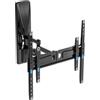 Meliconi, Slimstyle Extra XDR200400, Supporto Tv Parete anche Cartongesso | Staffa per TV 32''-65'', VESA 200-300-400 x 200 e 400, Portata 30 kg, Doppia Rotazione, Tasselli Fischer, Made in Italy