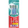 Colgate Spazzolino da denti 360 Deep Clean con setole medie, confezione da | Spazzolini da denti manuali adulti con setole multialtezza, facili da aprire, imballaggio riciclabile