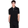 Armani Exchange Essential, Striped Collar Side Milano-New York Logo Lettering Polo Uomo (Pacco da 1)