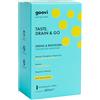 Goovi, Taste Drain & Go, Integratore Alimentare Drenante con Magnesio e Potassio, Favorisce il Microcircolo, con Estratti Vegetali di Ananas, Pilosella, Verga d'Oro, Gusto Zenzero e Lime, 24 Stick