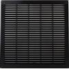 VONLIS® Lüftungsgitter Abluftgitter Lamellengitter Insektenschutz Kunststoff eckig 300 x 300 mm anthrazit/graphit