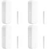 Leikurvo Sensore per porta WiFi, 4 pezzi, contatto con finestra, Smart Home, sensore di contatto intelligente per finestra per Tuya APP/Zigbee, sicurezza domestica e automazione intelligente domestica