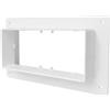 MKK Flangia da parete a canale piatto, raccordo per condotto di ventilazione, collegamento a parete, canale piatto, canale di ventilazione (60 x 204 mm)