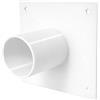 MKK Flangia a parete con collare flangiato, flangia per tubo, raccordo di collegamento, tubo di ventilazione, collegamento a parete per tubo (Ø 80 mm)