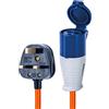 Status 16ASTUKPLUG1PK1PK10 - Cavo adattatore da spina UK a presa da 16 A, 20 cm, perfetto per campeggio, roulotte, camper, IP44, resistente alle intemperie, 16ASTUKPLUG1PK10