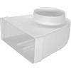 MKK Canale di ventilazione a canale piatto, 90 x 220 mm, connettore ad arco a T, morsetti