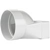 VONLIS Tubo rotondo per tubo di ventilazione, raccordo a T, Ø 125 mm, bianco, connettore per tubi 60 x 204 mm